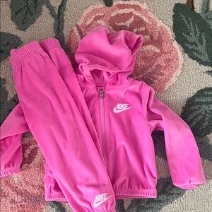 Nike Pink velour Tracksuit